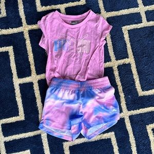 Puma toddler outfit shorts and tshirt